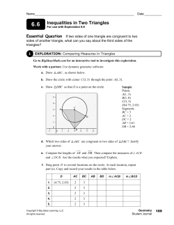 Inequalities in Two Triangles