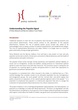 Understanding the Populist Signal