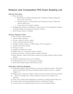 Rhetoric and Composition PhD Exam Reading List