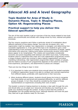 Topic 4A: Regenerating places - Edexcel
