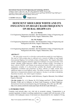 deficient shoulder width and its influence on road crash
