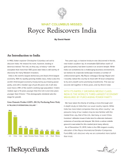 Royce Rediscovers India