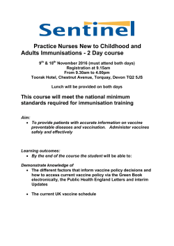 Practice Nurses New to Childhood and Adults