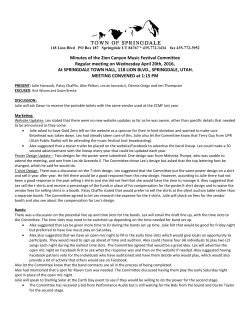 Minutes - Springdale