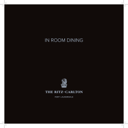 Menu  - The Ritz
