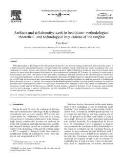Artifacts and collaborative work in healthcare: methodological