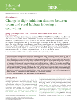 Change in flight initiation distance between