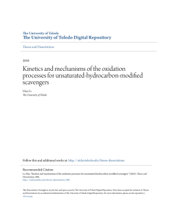 Kinetics and mechanisms of the oxidation processes for unsaturated