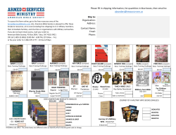 Please fill in shipping information, list quantities in blue boxes, then