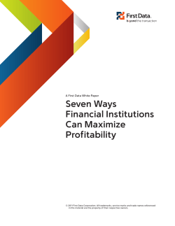 Seven Ways Financial Institutions Can Maximize