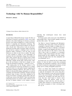 Technology with No Human Responsibility?
