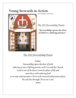 Stewardship opens the door of faith to a lifelong journey.