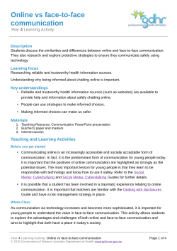 Online vs face-to-face communication