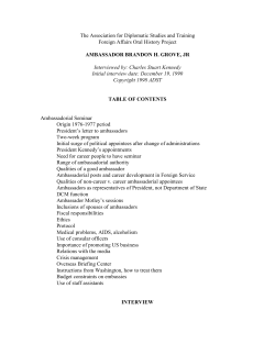 Grove, Brandon 1990 - Association for Diplomatic Studies and