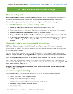 Dr. Doni`s Natural Sleep Solutions Package