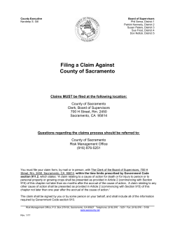 county of sacramento - Sacramento County Personnel