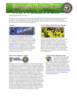 November 2016 Newsletter