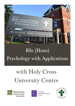 Psychology - Holy Cross College