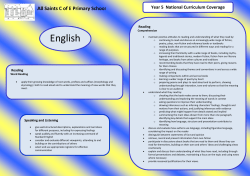 Saints C of E Primary School Curriculum Overview