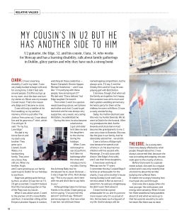 My cousin`s in u2 but he has another side to hiM