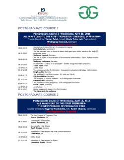 POSTGRADUATE COURSE 1 POSTGRADUATE COURSE 2