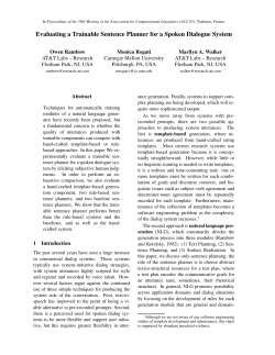 Evaluating a Trainable Sentence Planner for a