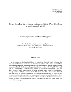 Gauge invariant three boson vertices and their Ward identities in the