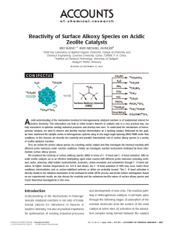 Reactivity of Surface Alkoxy Species on Acidic Zeolite Catalysts