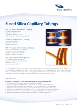 Fused Silica Capillary Tubings