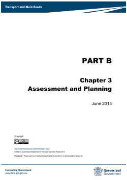 Assessment and planning - Department of Transport and Main Roads