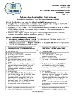 Scholarship Application Instructions