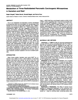 Metabolism of Three Radiolabeled Pancreatic