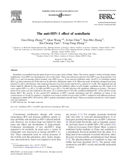 The anti-HIV-1 effect of scutellarin