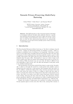 Towards Privacy-Preserving Multi