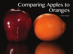 Comparing Apples to Oranges - Microscopy-UK