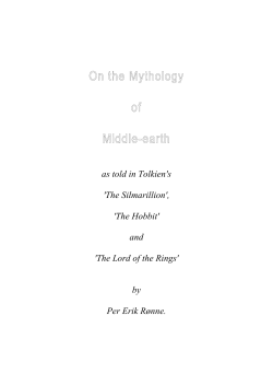 On the Mythology of Middle-earth