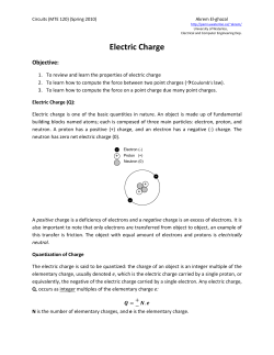 Electric Charge - University of Waterloo