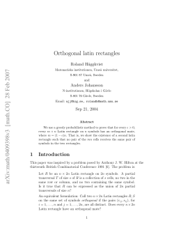 Orthogonal latin rectangles arXiv:math/0409398v3