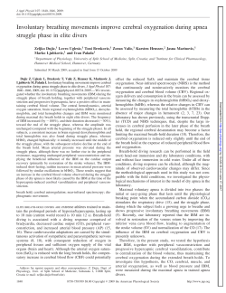 Involuntary breathing movements improve cerebral oxygenation