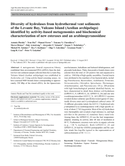 Diversity of hydrolases from hydrothermal vent sediments of the