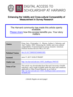 Enhancing the Validity and Cross