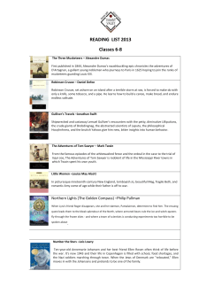 READING LIST 2013 Classes 6-8