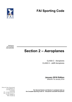 Section 2 – Aeroplanes