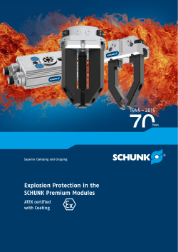 Explosion Protection in the SCHUNK Premium Modules