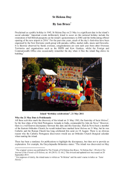 St Helena Day By Ian Bruce