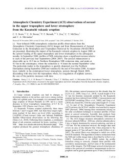 www.ace.uwaterloo.ca - Atmospheric Chemistry Experiment