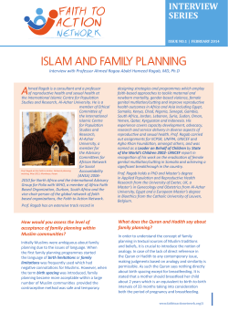 ISLAM AND FAMILY PLANNING