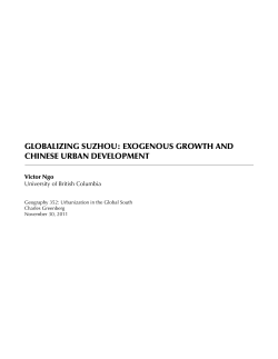 globalizing suzhou: exogenous growth and chinese