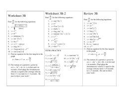 3B All Derivative Worksheets