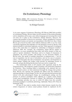 On Evolutionary Phonology